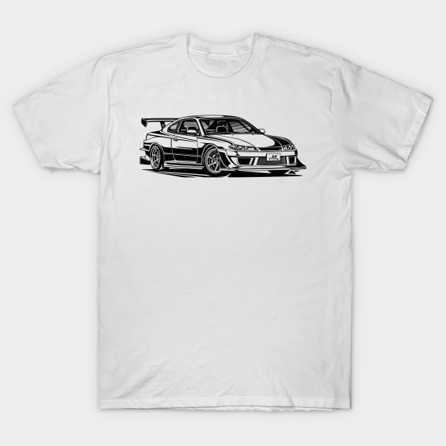 EUROBEAT INTENSIFIES - SILVIA S15 full-body version T-Shirt by ARVwerks